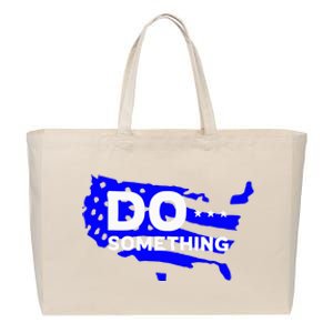 Do Something Obama Michelle Flag Cotton Canvas Jumbo Tote