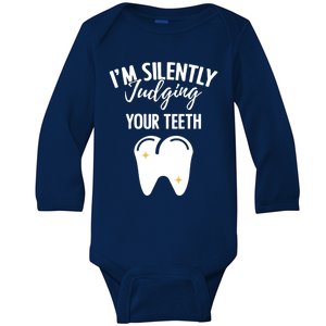 Dentistry Sayings Oral Slogans Dental Practitioners Gift Baby Long Sleeve Bodysuit