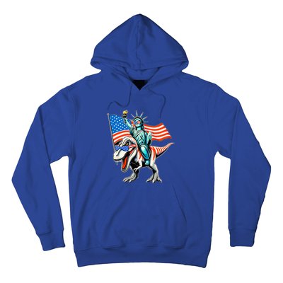 Dino Statue Of Liberty 4th Of July Hoodie