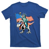 Dino Statue Of Liberty 4th Of July T-Shirt