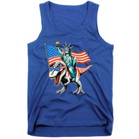 Dino Statue Of Liberty 4th Of July Tank Top