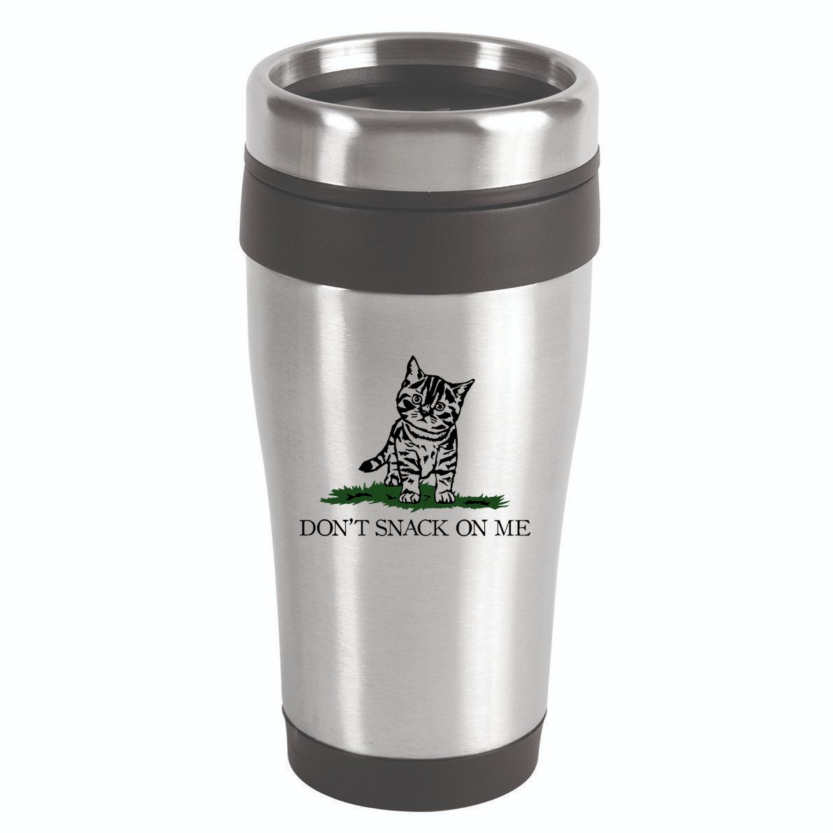 DonT Snack On Me Yellow Cat TheyRe Eating Pets Funny Trump 16oz Travel Tumbler