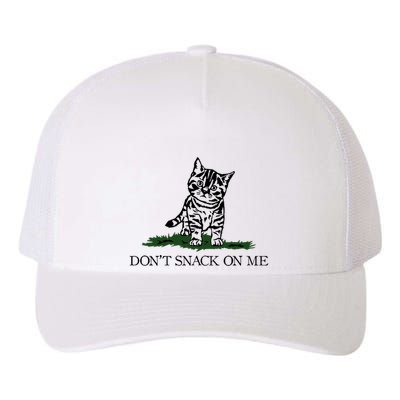 DonT Snack On Me Yellow Cat TheyRe Eating Pets Funny Trump Yupoong Adult 5-Panel Trucker Hat