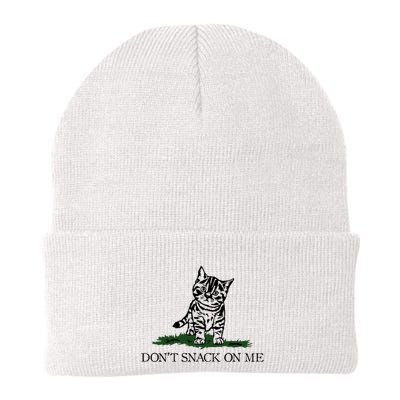 DonT Snack On Me Yellow Cat TheyRe Eating Pets Funny Trump Beanie
