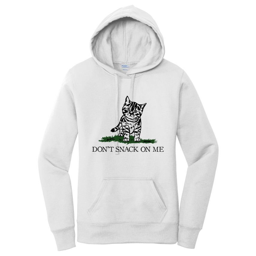 DonT Snack On Me Yellow Cat TheyRe Eating Pets Funny Trump Women's Pullover Hoodie