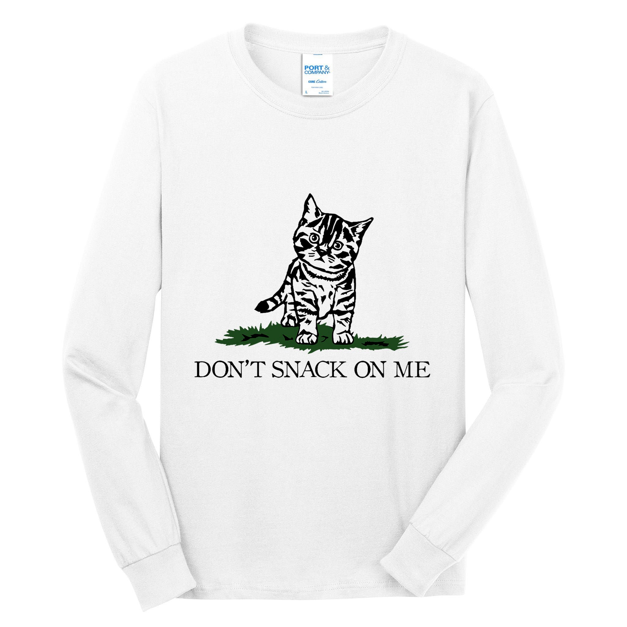 DonT Snack On Me Yellow Cat TheyRe Eating Pets Funny Trump Tall Long Sleeve T-Shirt