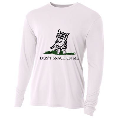 DonT Snack On Me Yellow Cat TheyRe Eating Pets Funny Trump Cooling Performance Long Sleeve Crew