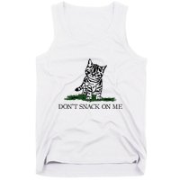 DonT Snack On Me Yellow Cat TheyRe Eating Pets Funny Trump Tank Top
