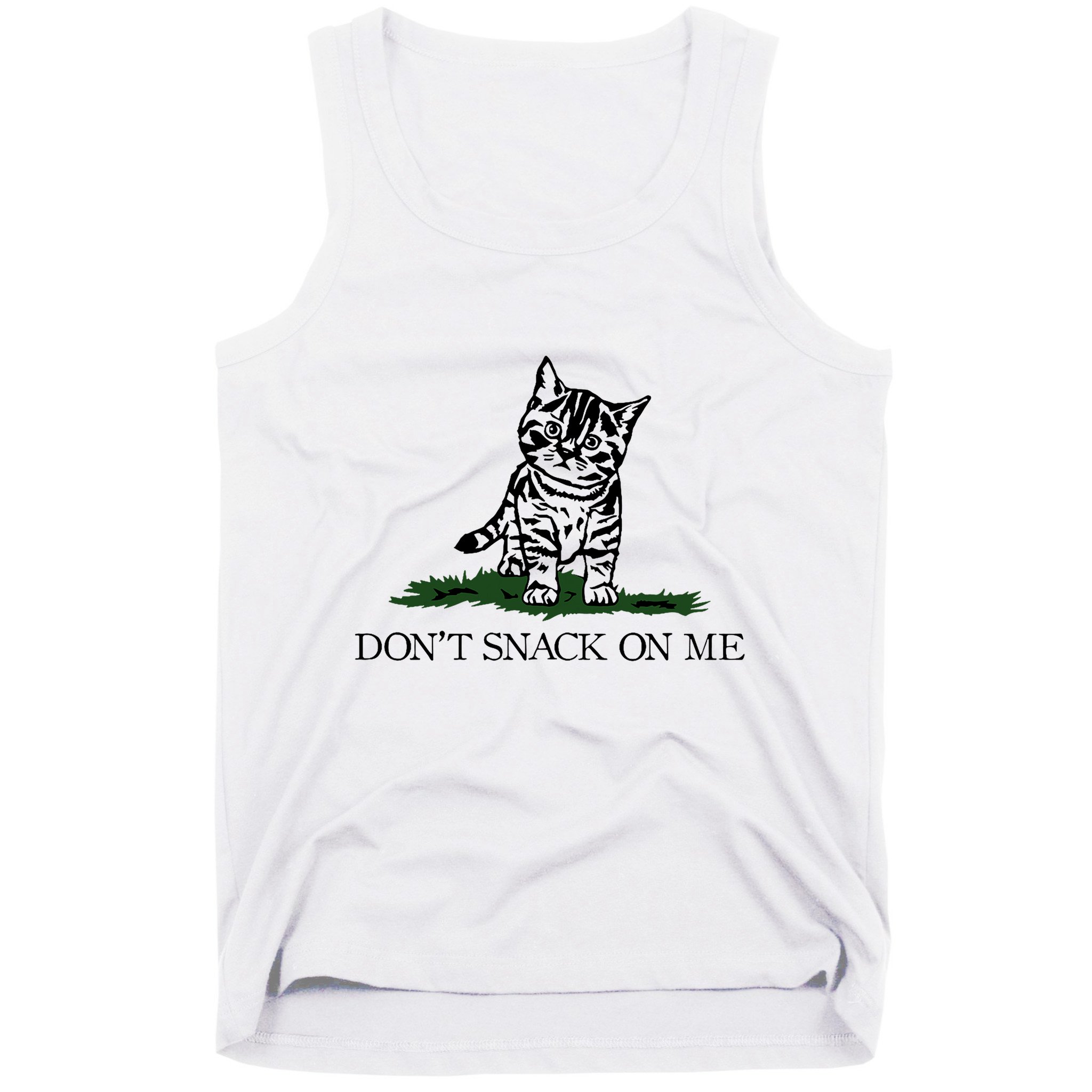 DonT Snack On Me Yellow Cat TheyRe Eating Pets Funny Trump Tank Top