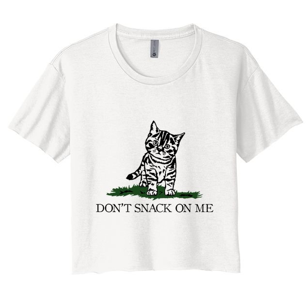 DonT Snack On Me Yellow Cat TheyRe Eating Pets Funny Trump Crop Top