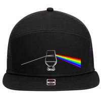Dark Side Of The Glen Whiskey Bourbon Lover Drinker 7 Panel Mesh Trucker Snapback Hat