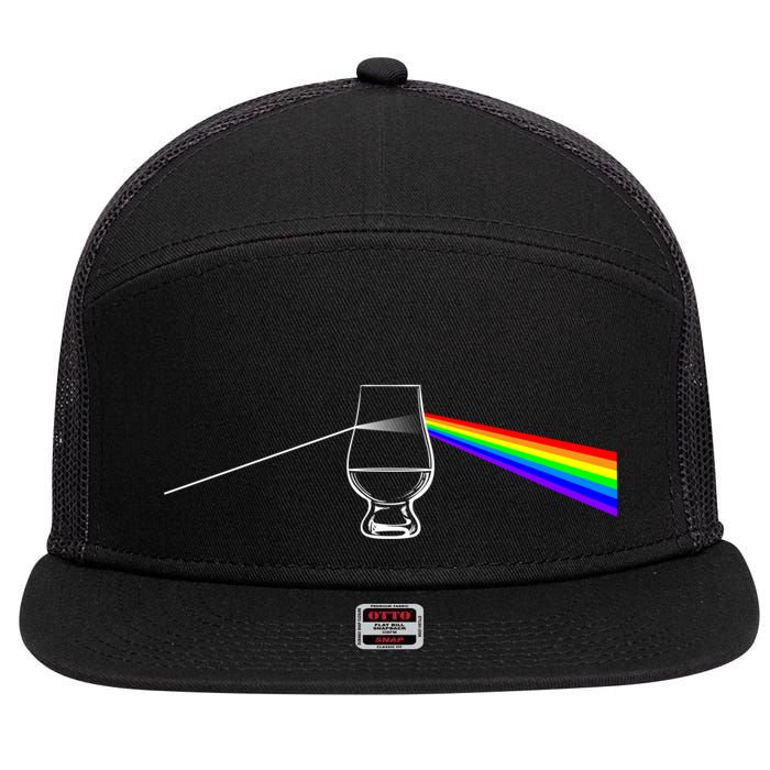 Dark Side Of The Glen Whiskey Bourbon Lover Drinker 7 Panel Mesh Trucker Snapback Hat