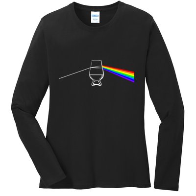 Dark Side Of The Glen Whiskey Bourbon Lover Drinker Ladies Long Sleeve Shirt