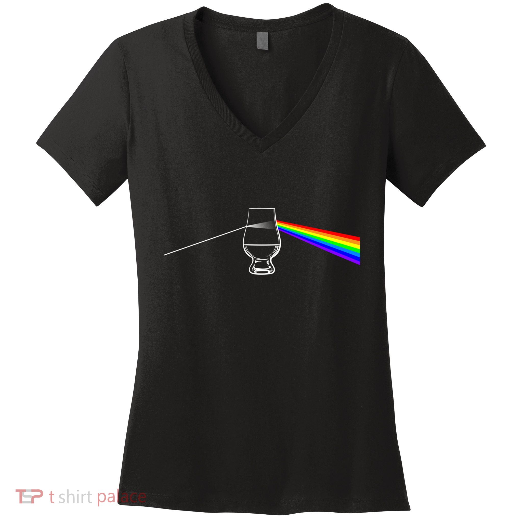 Dark Side Of The Glen Whiskey Bourbon Lover Drinker Women's V-Neck T-Shirt