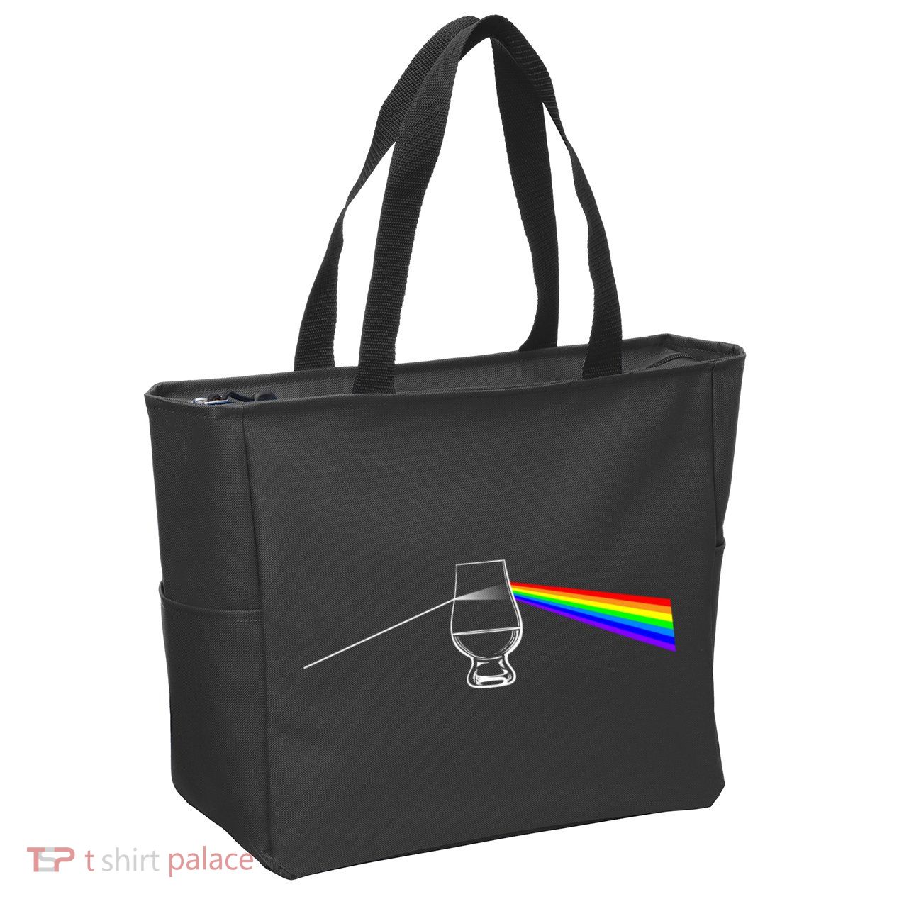 Dark Side Of The Glen Whiskey Bourbon Lover Drinker Zip Tote Bag