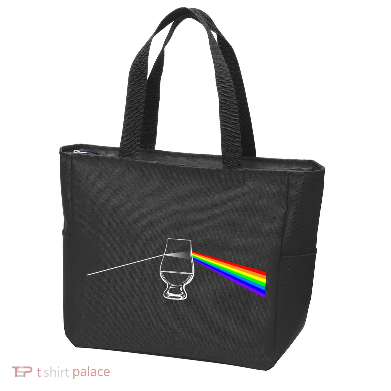 Dark Side Of The Glen Whiskey Bourbon Lover Drinker Zip Tote Bag