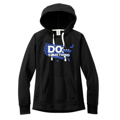 Do Something Obama Michelle Flag Women's Fleece Hoodie