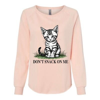 DonT Snack On Me Funny Cat Eating Dogs Cats Womens California Wash Sweatshirt