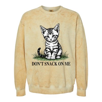 DonT Snack On Me Funny Cat Eating Dogs Cats Colorblast Crewneck Sweatshirt