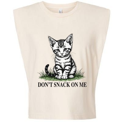 DonT Snack On Me Funny Cat Eating Dogs Cats Garment-Dyed Women's Muscle Tee