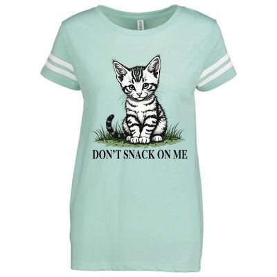 DonT Snack On Me Funny Cat Eating Dogs Cats Enza Ladies Jersey Football T-Shirt