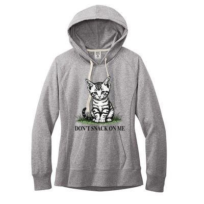 DonT Snack On Me Funny Cat Eating Dogs Cats Women's Fleece Hoodie