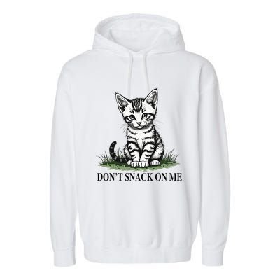 DonT Snack On Me Funny Cat Eating Dogs Cats Garment-Dyed Fleece Hoodie