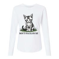 DonT Snack On Me Funny Cat Eating Dogs Cats Womens Cotton Relaxed Long Sleeve T-Shirt