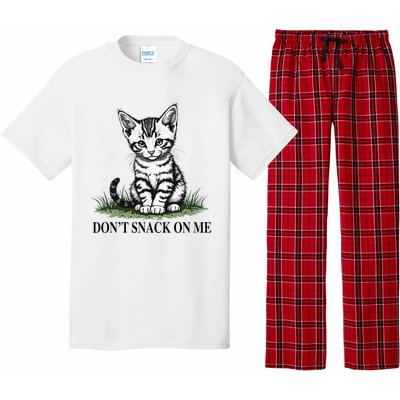 DonT Snack On Me Funny Cat Eating Dogs Cats Pajama Set