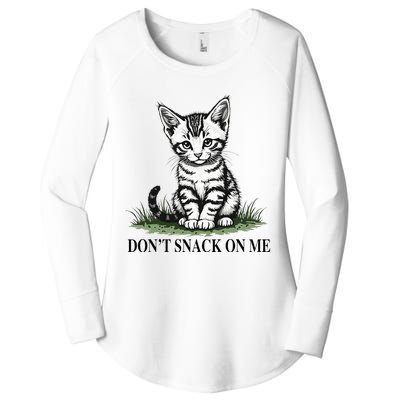 DonT Snack On Me Funny Cat Eating Dogs Cats Women's Perfect Tri Tunic Long Sleeve Shirt