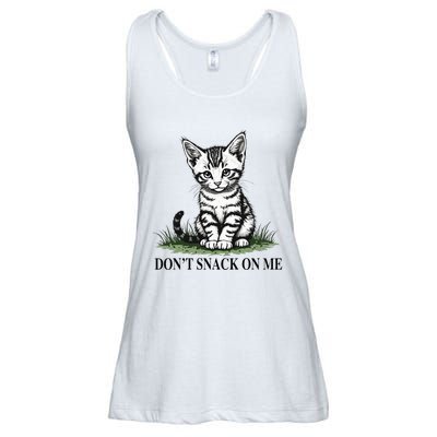 DonT Snack On Me Funny Cat Eating Dogs Cats Ladies Essential Flowy Tank