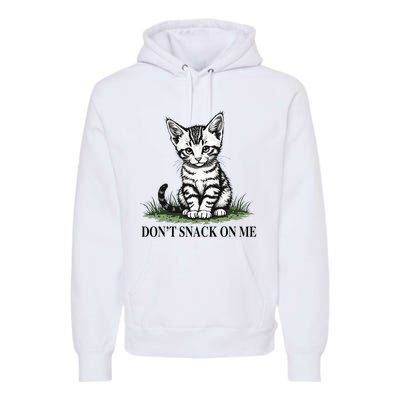 DonT Snack On Me Funny Cat Eating Dogs Cats Premium Hoodie