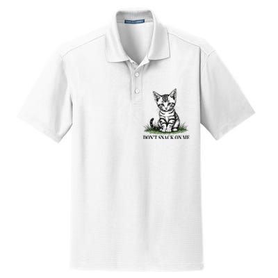 DonT Snack On Me Funny Cat Eating Dogs Cats Dry Zone Grid Polo