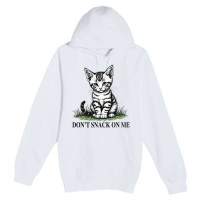 DonT Snack On Me Funny Cat Eating Dogs Cats Premium Pullover Hoodie