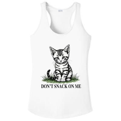 DonT Snack On Me Funny Cat Eating Dogs Cats Ladies PosiCharge Competitor Racerback Tank