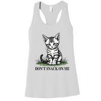 DonT Snack On Me Funny Cat Eating Dogs Cats Women's Racerback Tank