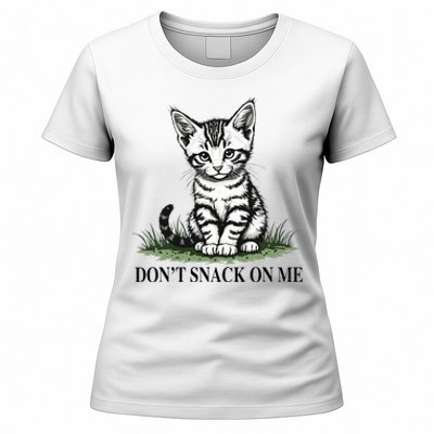 DonT Snack On Me Funny Cat Eating Dogs Cats Women's T-Shirt