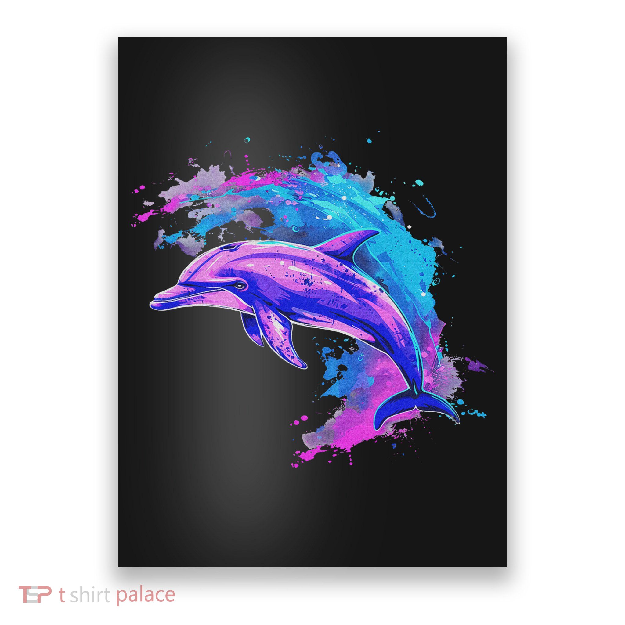 Dolphin Sea Ocean Animal Ocean Sea Dolphin Watercolor Poster