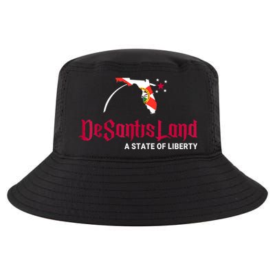 DeSantisLand State Of Liberty Florida Map FL Flag Patriotic Cool Comfort Performance Bucket Hat