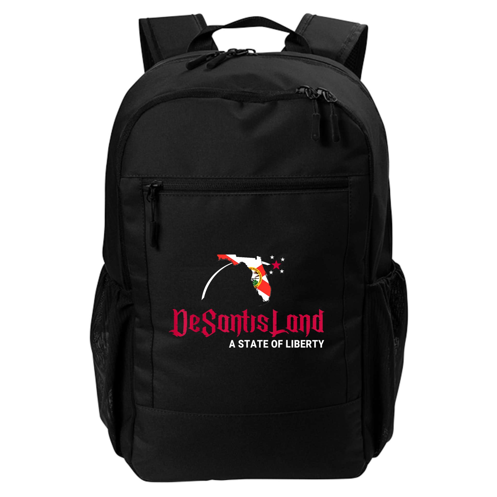 DeSantisLand State Of Liberty Florida Map FL Flag Patriotic Backpack