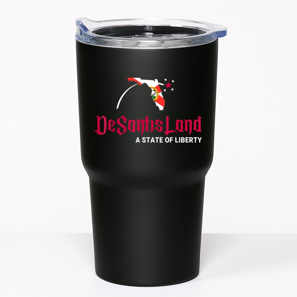 DeSantisLand State Of Liberty Florida Map FL Flag Patriotic Tumbler
