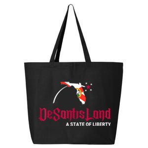 DeSantisLand State Of Liberty Florida Map FL Flag Patriotic 25L Jumbo Tote