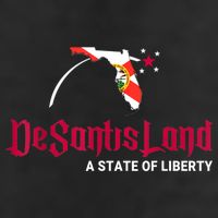DeSantisLand State Of Liberty Florida Map FL Flag Patriotic 25L Jumbo Tote