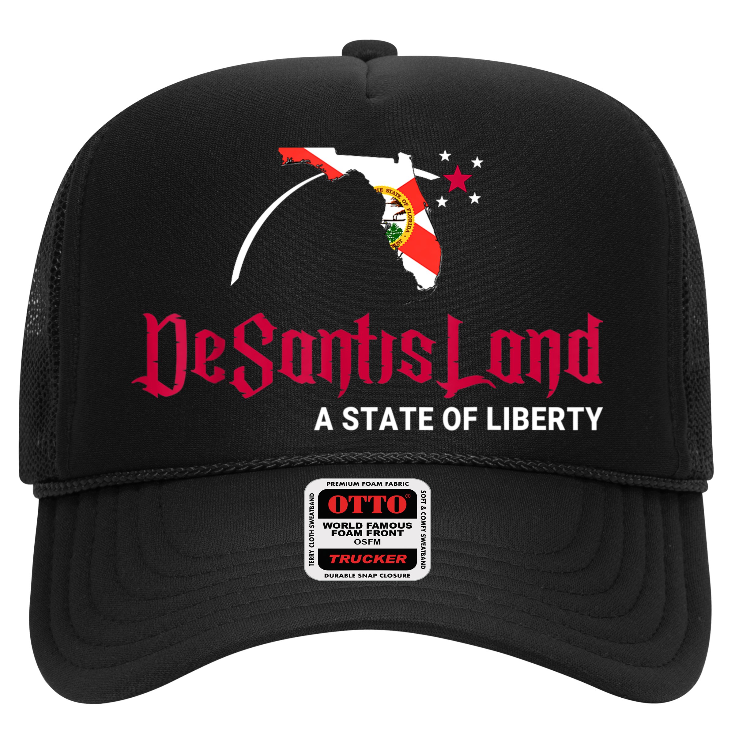 DeSantisLand State Of Liberty Florida Map FL Flag Patriotic Hat