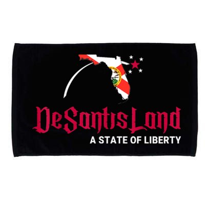 DeSantisLand State Of Liberty Florida Map FL Flag Patriotic Microfiber Hand Towel