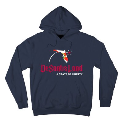 DeSantisLand State Of Liberty Florida Map FL Flag Patriotic Hoodie