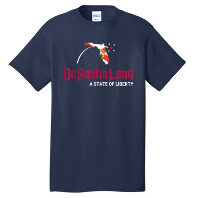 DeSantisLand State Of Liberty Florida Map FL Flag Patriotic Tall T-Shirt