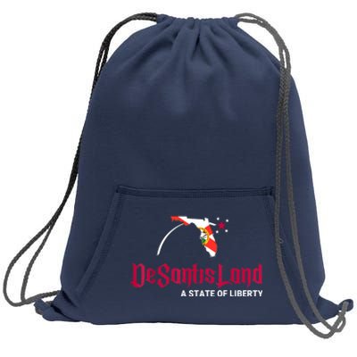 DeSantisLand State Of Liberty Florida Map FL Flag Patriotic Sweatshirt Cinch Pack Bag