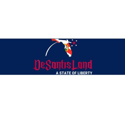 DeSantisLand State Of Liberty Florida Map FL Flag Patriotic Bumper Sticker