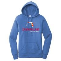 DeSantisLand State Of Liberty Florida Map FL Flag Patriotic Women's Pullover Hoodie